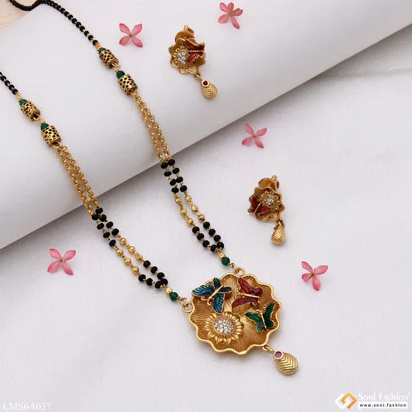 Butterfly_With_Diamond_Attention_Getting_Design_Gold_Plated_Mangalsutra_Set_Style_Lmsa037