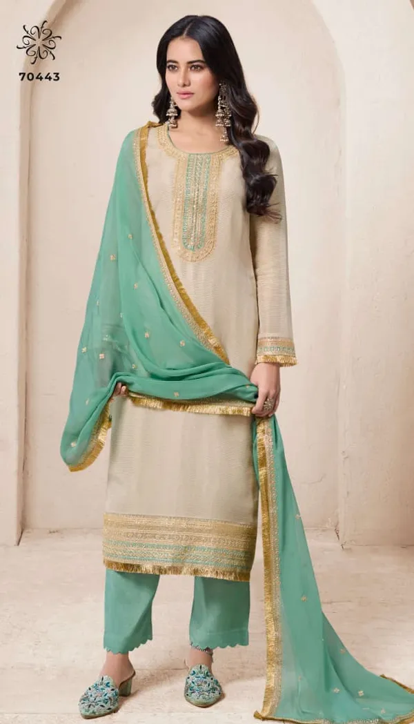 Beige_Tissue_Silk_Kurta_Dupatta_Set_For_Women