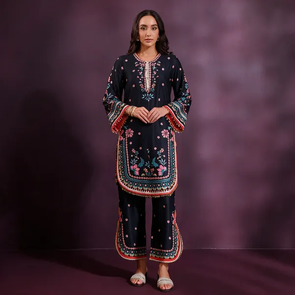 Black_Premium_Pure_Muslin_Kurta_Dupatta_Set_For_Women
