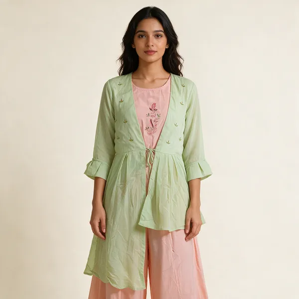 Green_Cotton_Kurta_Dupatta_Set_For_Women
