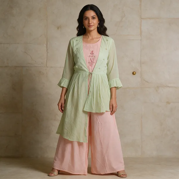 Green_Cotton_Kurta_Dupatta_Set_For_Women