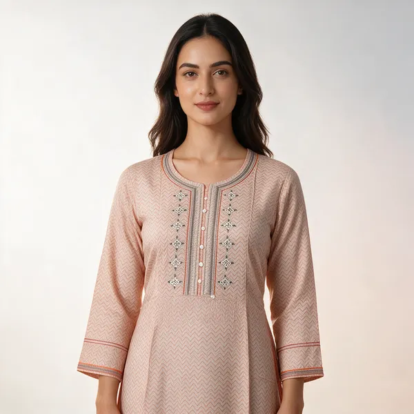 Pink_Cotton_Long_Kurti_For_Women