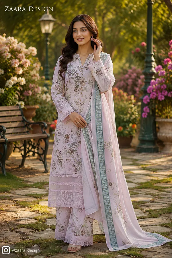 Pink_Lawn_Straight_Floral_Print_Kurta_Set_For_Women