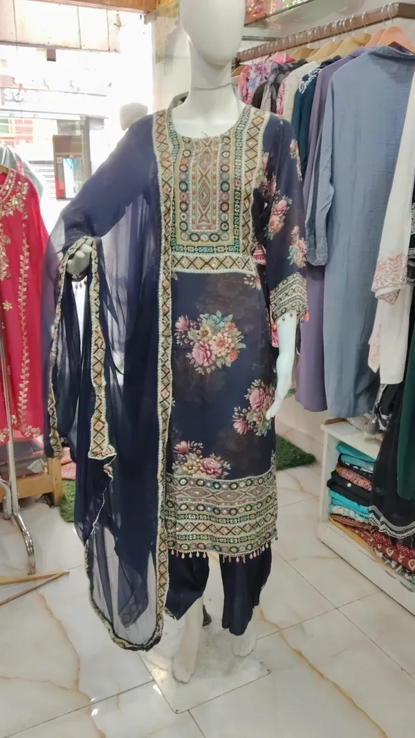 Navy_Blue_Crepe_Straight_Printed_Kurta_Set_For_Women