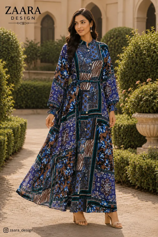 Blue_Ice_Crepe_Relaxed_Printed_Maxi_Gown_For_Women