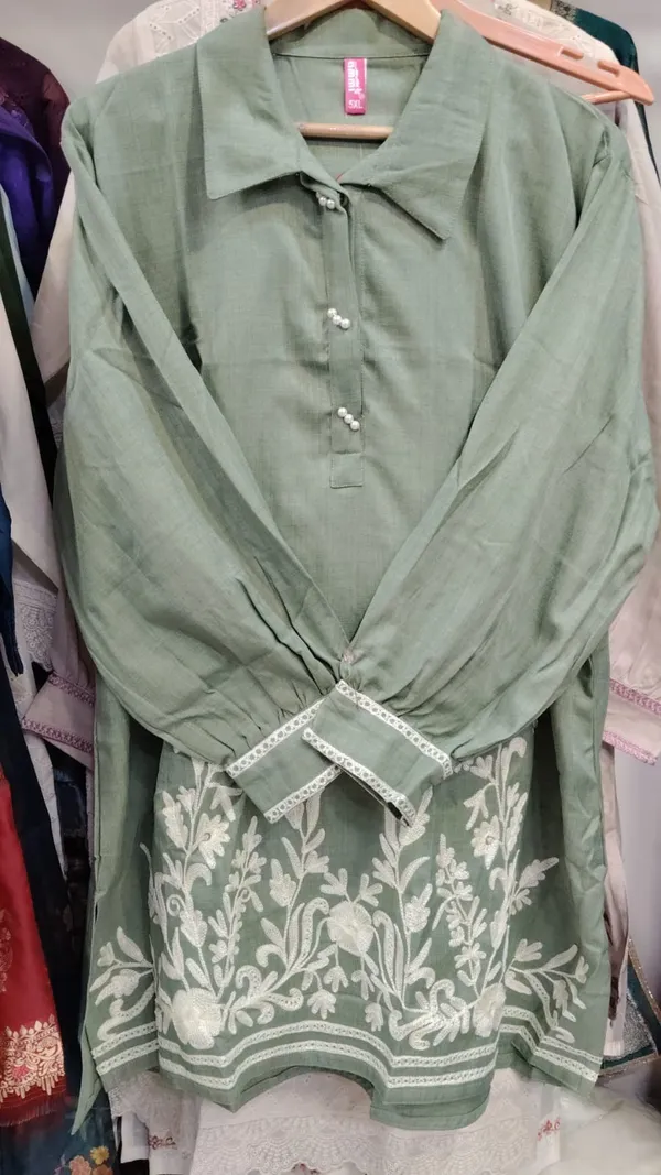 Green_Pashmina_Straight_Embroidered_Co-Ord_Set_For_Women