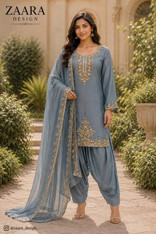 Blue_Shimar_Silk_Straight_Embroidered_Kurta_Set_For_Women