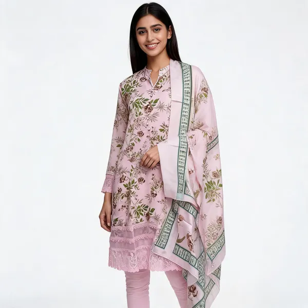 Pink_Lawn_Straight_Floral_Print_Kurta_Set_For_Women