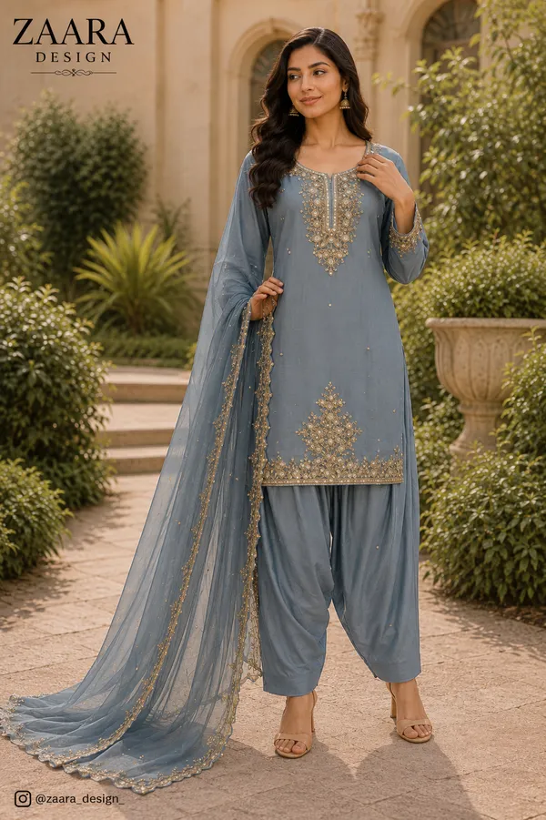 Blue_Shimar_Silk_Straight_Embroidered_Kurta_Set_For_Women