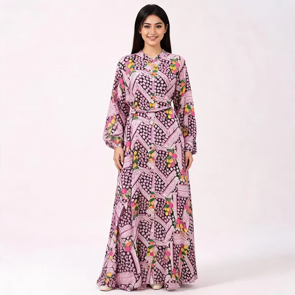 Pink_Ice_Crepe_Relaxed_Printed_Maxi_Gown_For_Women