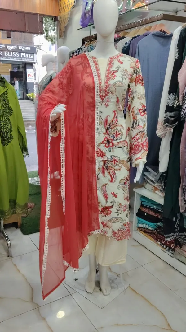 Cream_Lawn_Rayon_Straight_Printed_Kurta_Set_For_Women