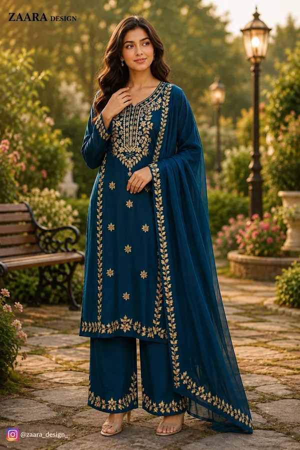 Teal_Lawn_Embroidered_Kurta_Set_With_Dupatta_For_Women