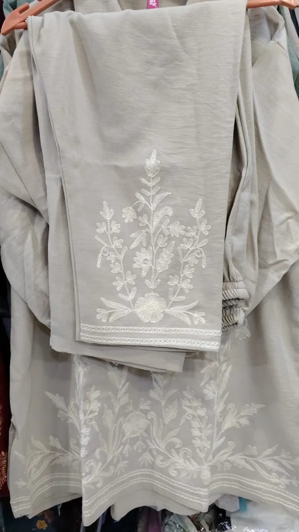 Grey_Pashmina_Straight_Embroidered_Co-Ord_Set_For_Women