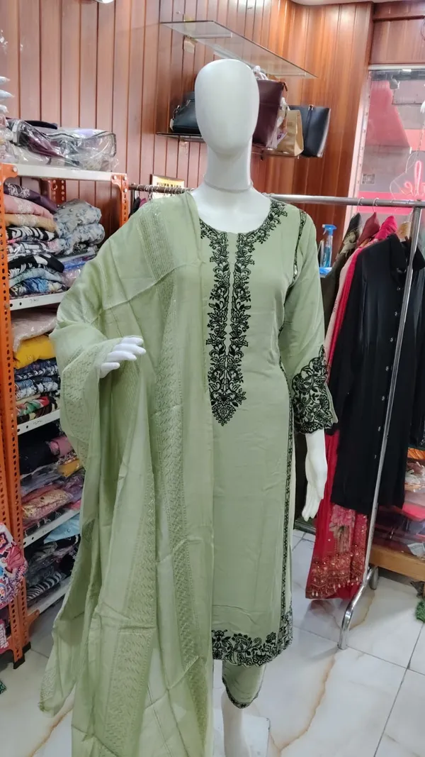 Light_Green_Rayon_Straight_Embroidered_Kurta_Set_For_Women