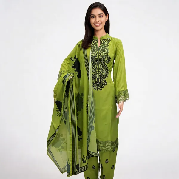 Green_Rayon_Straight_Printed_Kurta_Set_For_Women