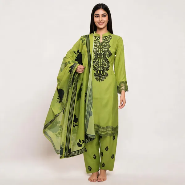 Green_Rayon_Straight_Printed_Kurta_Set_For_Women