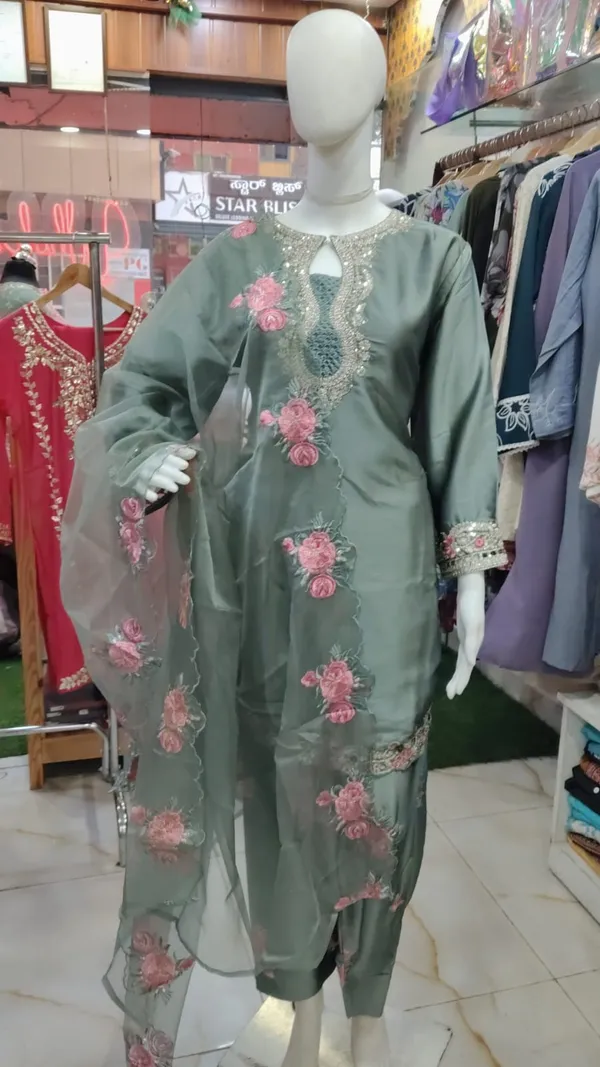 Sage_Green_Satin_Silk_Straight_Embroidered_Kurta_Set_For_Women