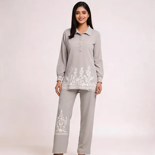 Grey_Pashmina_Straight_Embroidered_Co-Ord_Set_For_Women