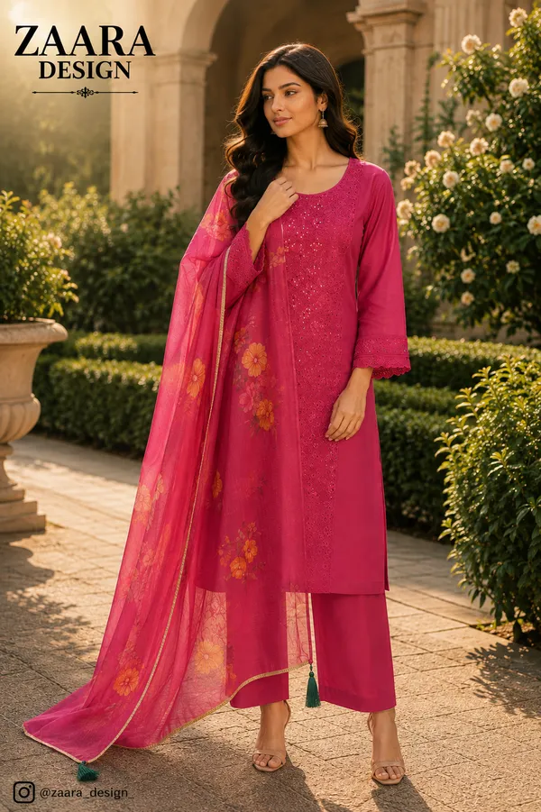 Pink_Crepe_Straight_Embroidered_Kurta_Set_For_Women