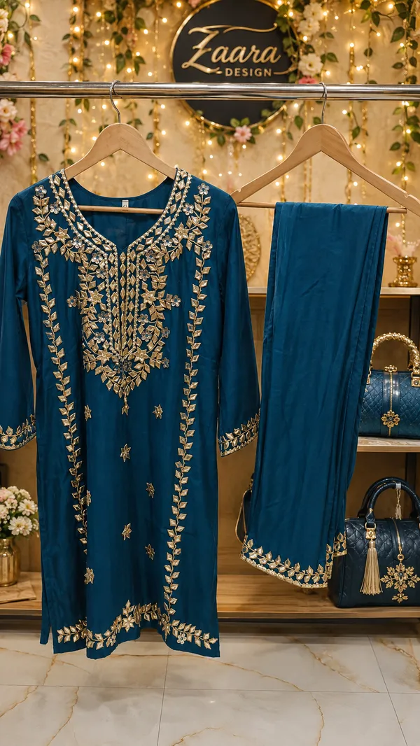 Teal_Lawn_Embroidered_Kurta_Set_With_Dupatta_For_Women