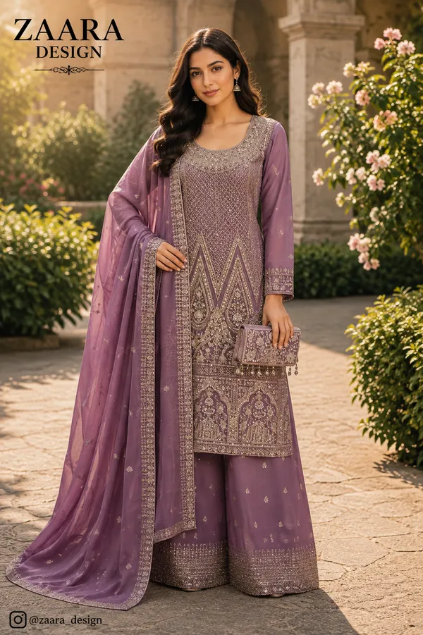 Mauve_Georgette_Embroidered_Ethnic_Kurta_Set_For_Women