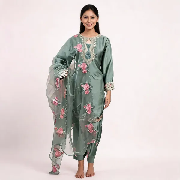 Sage_Green_Satin_Silk_Straight_Embroidered_Kurta_Set_For_Women