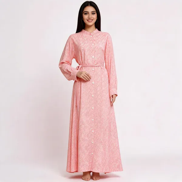 Pink_Ice_Crepe_Belted_Printed_Kurta_Maxi_Dress_For_Women