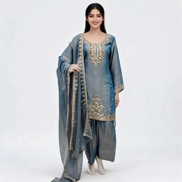 Blue_Shimar_Silk_Straight_Embroidered_Kurta_Set_For_Women