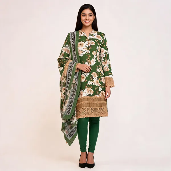 Green_Lawn_Straight_Floral_Print_Kurta_Set_For_Women