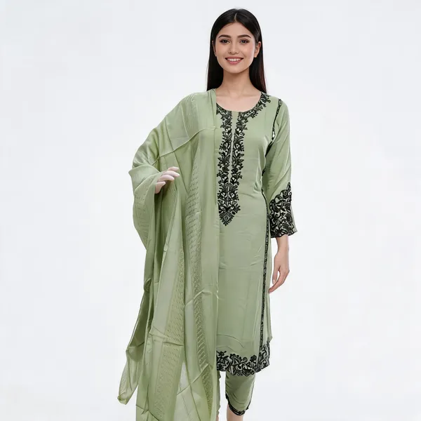 Light_Green_Rayon_Straight_Embroidered_Kurta_Set_For_Women