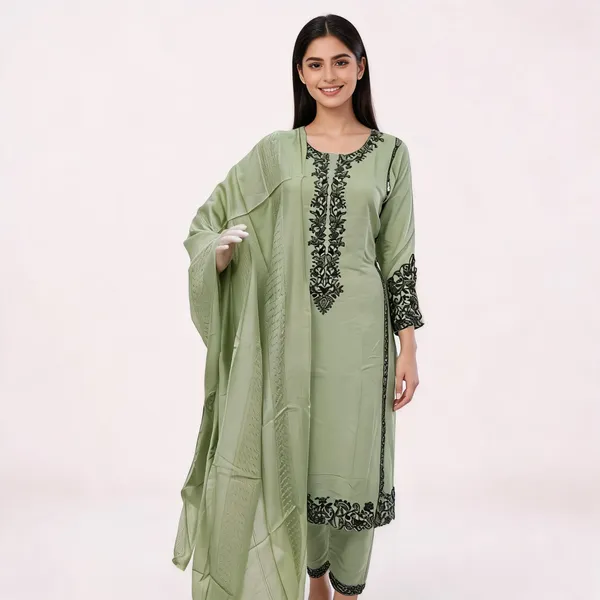Light_Green_Rayon_Straight_Embroidered_Kurta_Set_For_Women