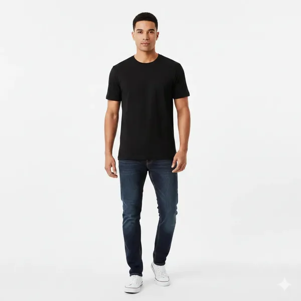 Male_Plain_Regular_Fit_Casual_Tee_Black