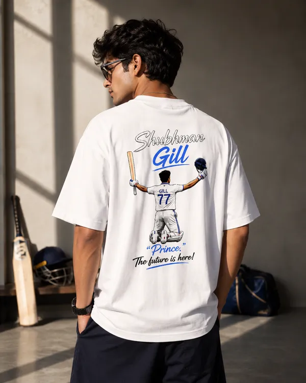 The_Future_Is_Here_Shubhman_Gill_Oversized_Cricket_Tribute_Tee