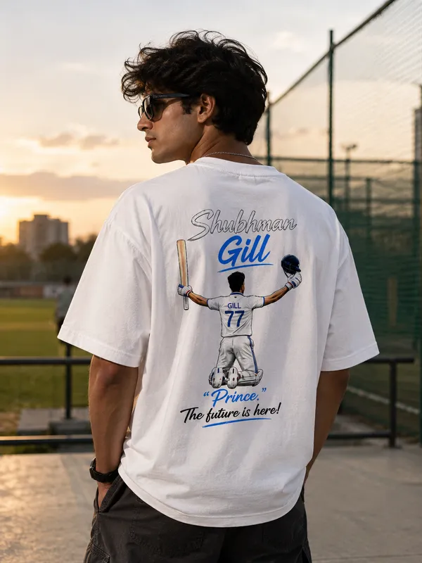 The_Future_Is_Here_Shubhman_Gill_Oversized_Cricket_Tribute_Tee