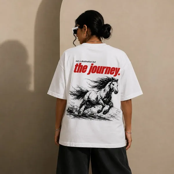 The_Journey_Horse_Oversized_T_Shirt_Motivational_Graphic_Tee_240_Gsm
