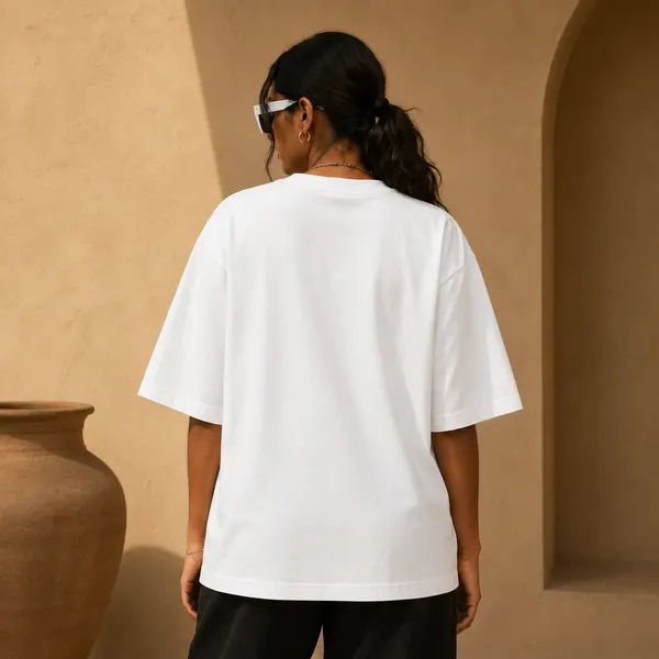 Somewhere_Slower_Oversized_T_Shirt_Tropical_Sunset_Chest_Print_240_Gsm_For_Women