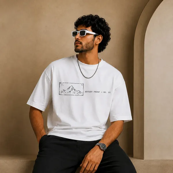 Artist_Proof_No_01_Oversized_T_Shirt_Minimalist_Mountain_Sketch_Graphic_Tee_For_Women