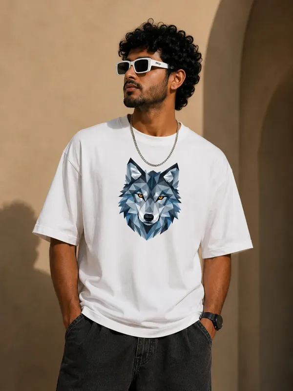 Geometric_Wolf_Oversized_T_Shirt_Lone_Fierce_Unstoppable_240_Gsm_Graphic_Tee_For_Women