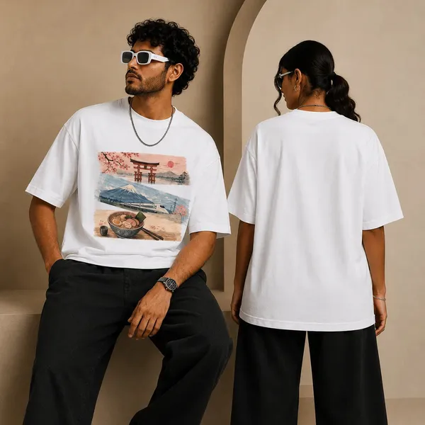 From_Fuji_To_Ramen_Japan_Oversized_T_Shirt_Japanese_Art_Graphic_Tee_240_Gsm_For_Women