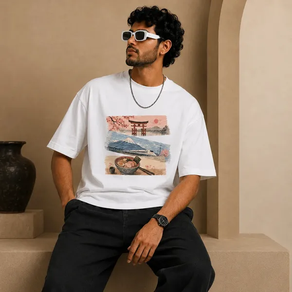 From_Fuji_To_Ramen_Japan_Oversized_T_Shirt_Japanese_Art_Graphic_Tee_240_Gsm_For_Women