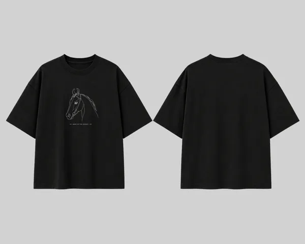 Stichix_Desert_Horse_Graphic_Oversized_Black_T_Shirt_Premium_Minimalist_Horse_Print_Streetwear_Tee