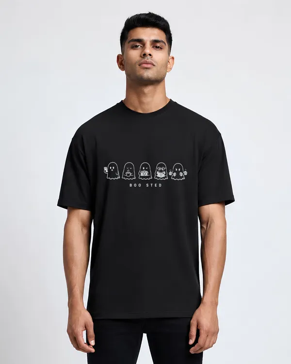 Stichix_Boo_Sted_Ghost_Graphic_Oversized_Black_T_Shirt_Cute_Minimal_Halloween_Streetwear_Tee
