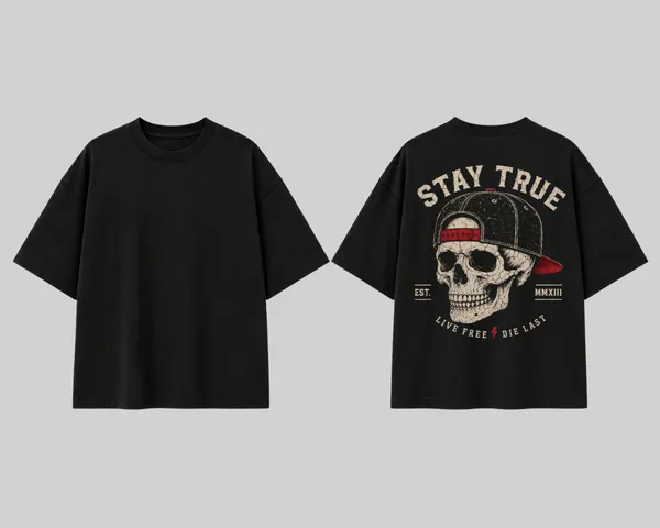 Stay_True_Skull_Graphic_Oversized_Black_T_Shirt_For_Women_Vintage_Streetwear_Skull_Print_Tee