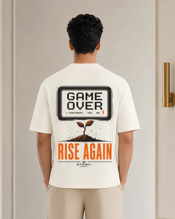 Game_Over_Rise_Again_Oversized_Graphic_T_Shirt_Retro_Gamer_Motivation_Tee_Unisex_Streetwear
