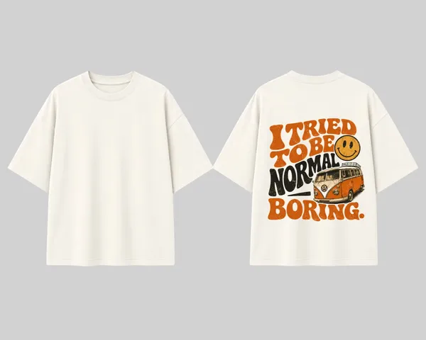 I_Tried_To_Be_Normal_Boring_Oversized_Graphic_T_Shirt_For_Women_Retro_Van_Back_Print_Casual_Streetwear_Tee