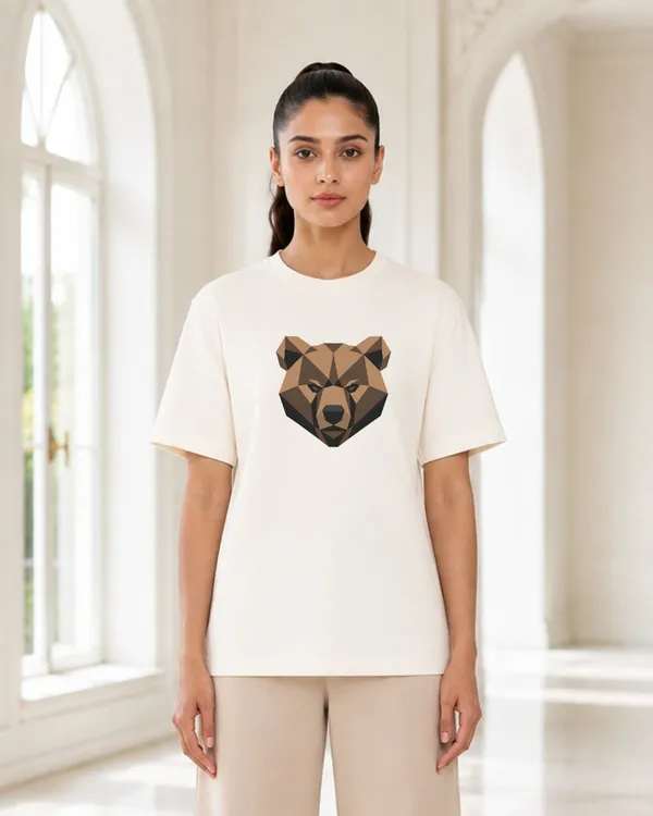 Geometric_Bear_Graphic_T_Shirt_For_Women_Minimalist_Polygon_Animal_Print_Oversized_Casual_Tee