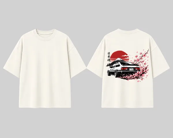 Japanese_Drift_Car_Graphic_T_Shirt_For_Women_Jdm_Sakura_Mount_Fuji_Oversized_Streetwear_Tee