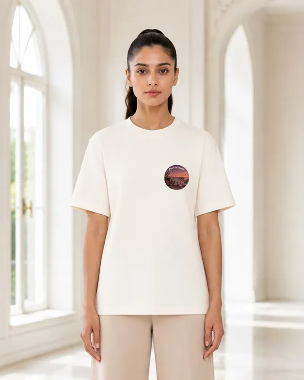 Rooftop_Hours_Aesthetic_Graphic_T_Shirt_For_Women_Sunset_Cityscape_Minimalist_Travel_Tee