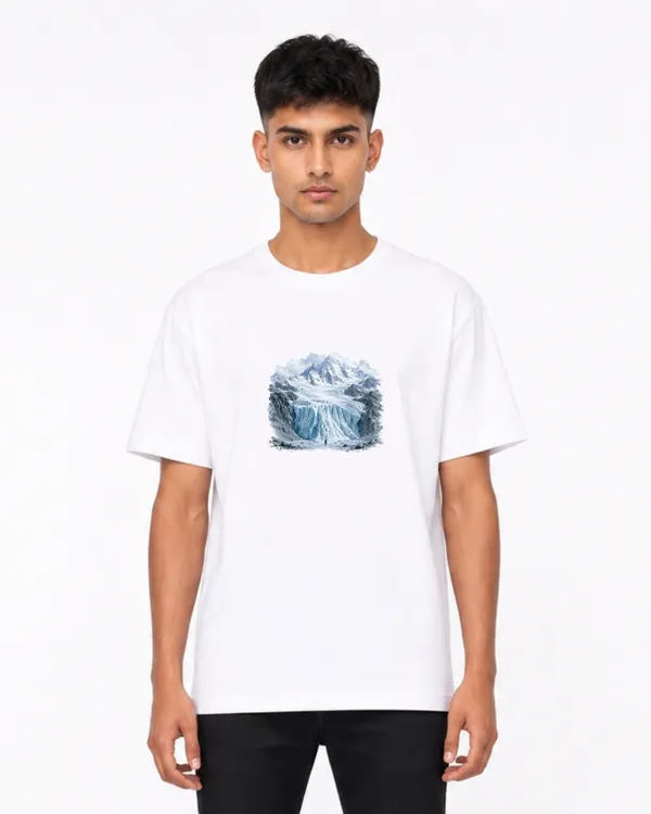 Glacier_Mountain_Graphic_Oversized_T_Shirt_For_Men_Snow_Peak_Nature_Print_Cotton_Tee_White_Casual_Streetwear