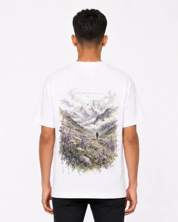 Mountain_Meadow_Adventure_Oversized_T_Shirt_For_Men_Nature_Landscape_Back_Print_Cotton_Tee_White_Aesthetic_Streetwear